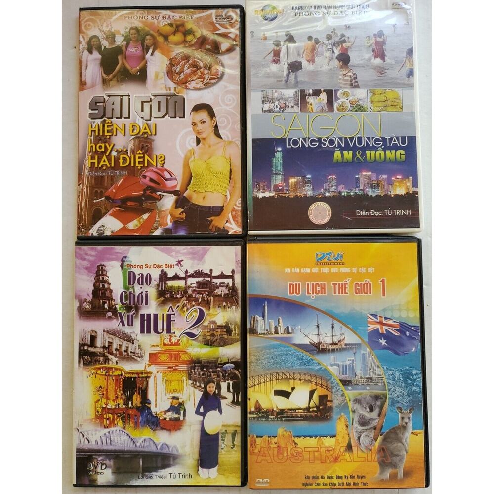 Vietnamese - Asian Travel/Culture/Entertainment DVD 4 PACK Lot 18 Good...